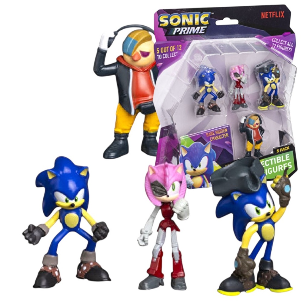 SONIC Prime Series 2 Netflix- 5 Pack Collectible Figures (Rare Included)